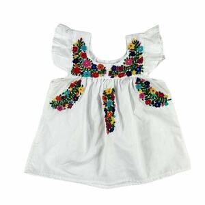 White Embroidered Boho Dress 6 months